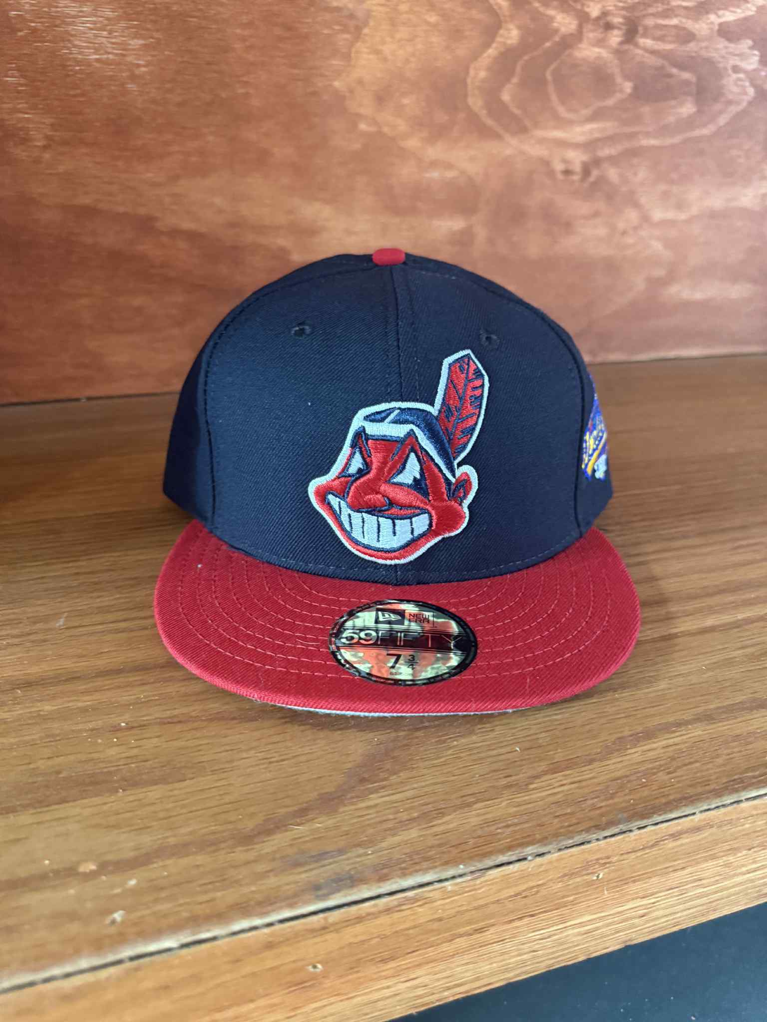 Cleveland Indians 1999 World Series 7 3/4  new era exclusive grey UV